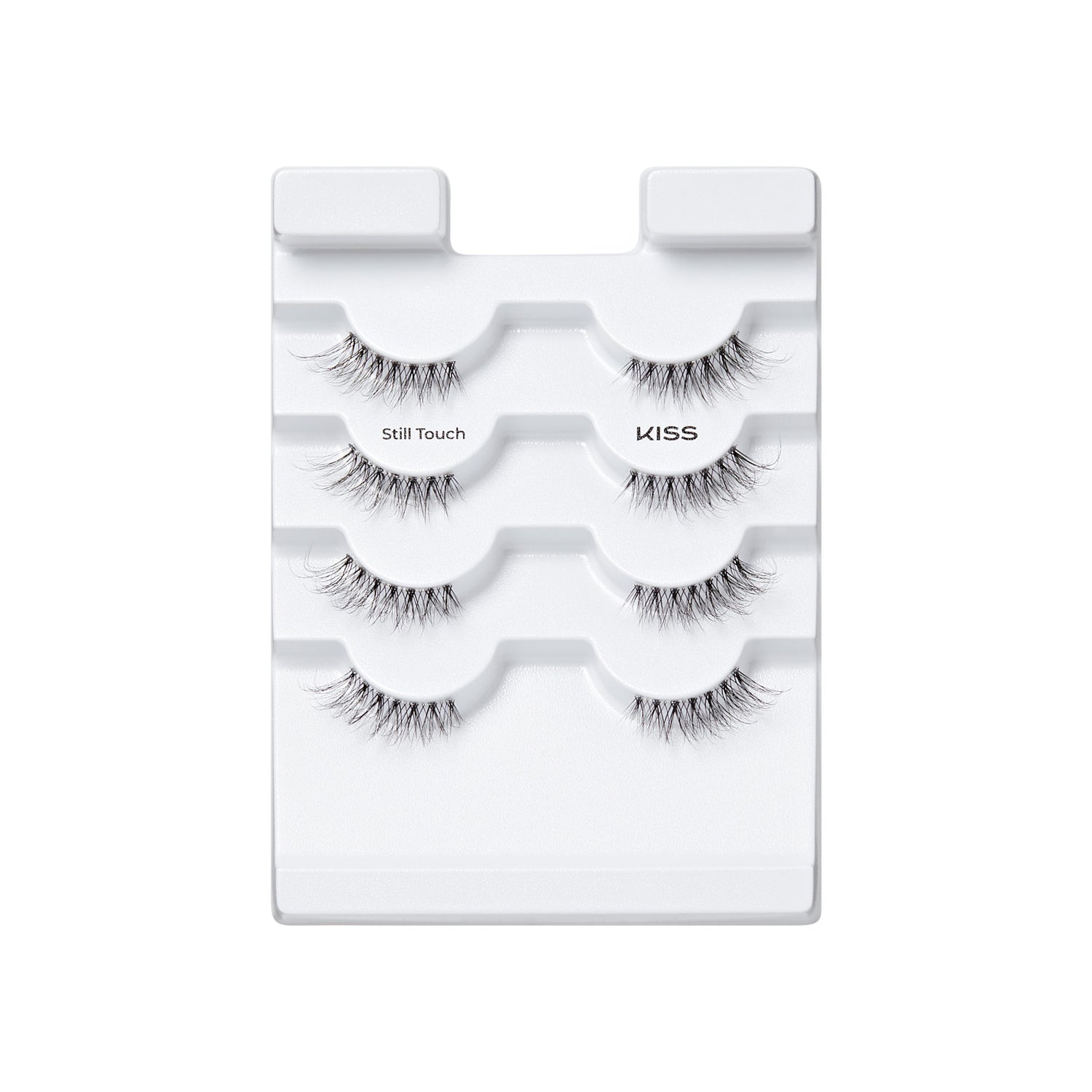 KISS Still Touch false eyelashes set with 4 pairs in white storage tray