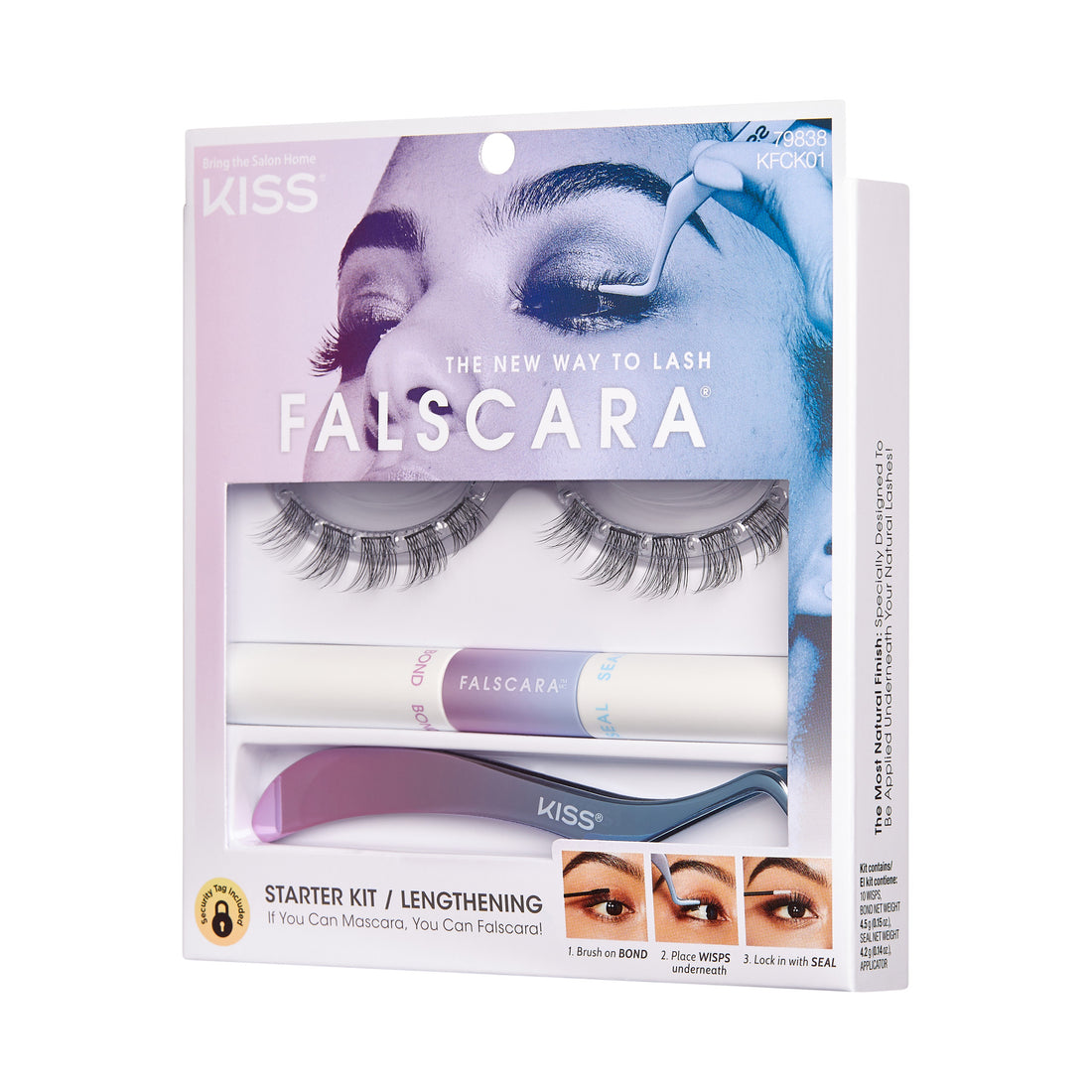 Falscara Starter Kit - 10 Lengthening Natural Wisps