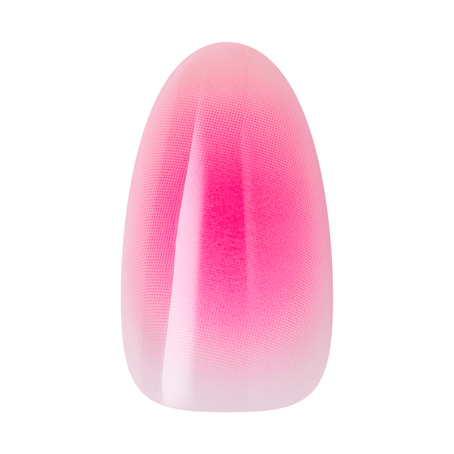 Pink silicone facial cleansing brush with textured surface and gradient coloring.