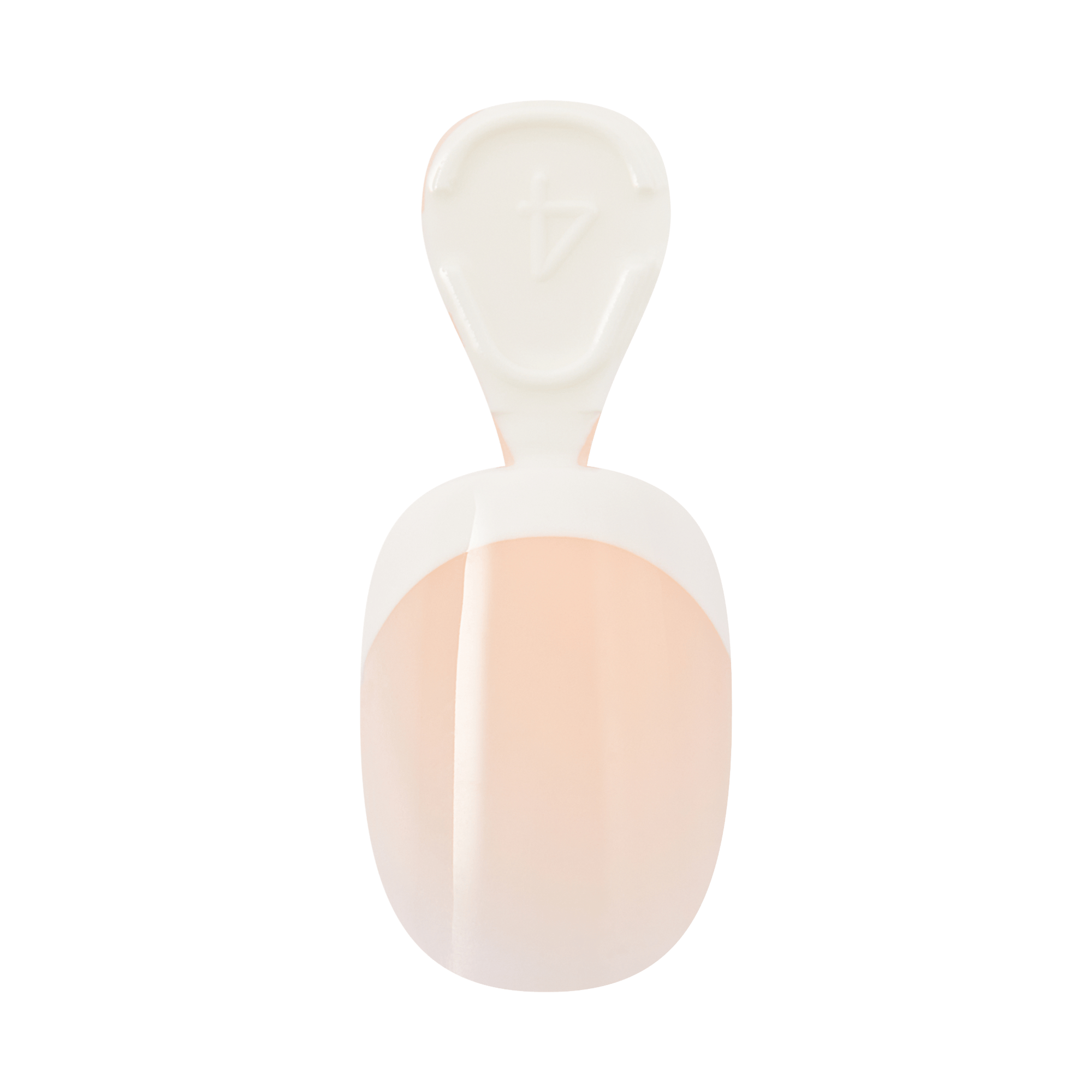 Minimalist illustration of a faceless person with peach torso and white head and shoulders.