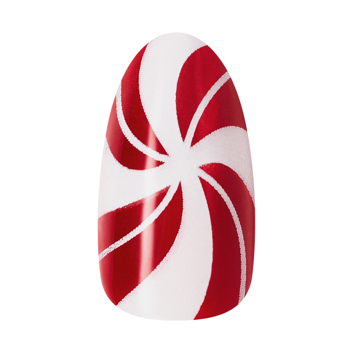 Kiss Merry Holiday Press On Fake Glue Nails - Jolly Dust | French Design, Red, Medium, Almond