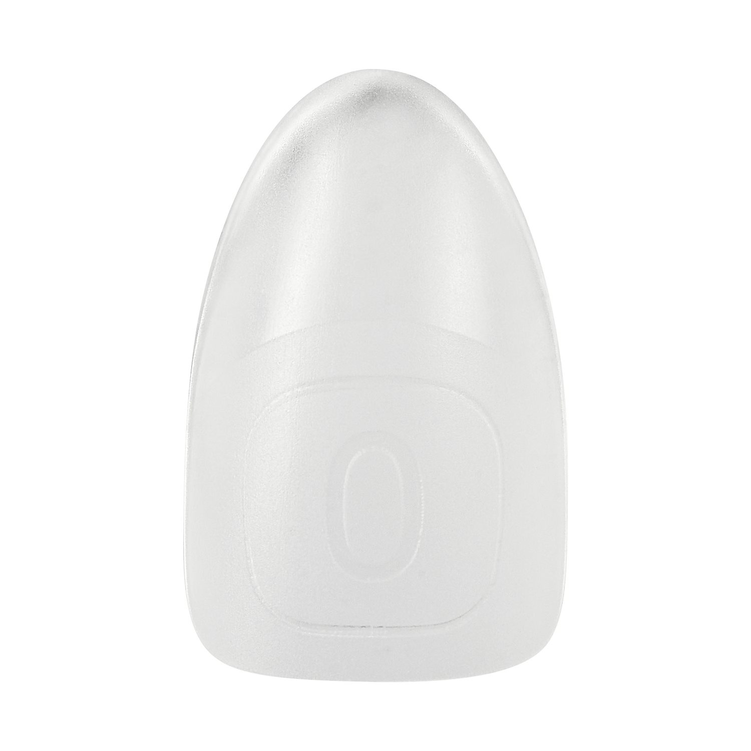 Clear plastic nail tip cover or dome-shaped protective case