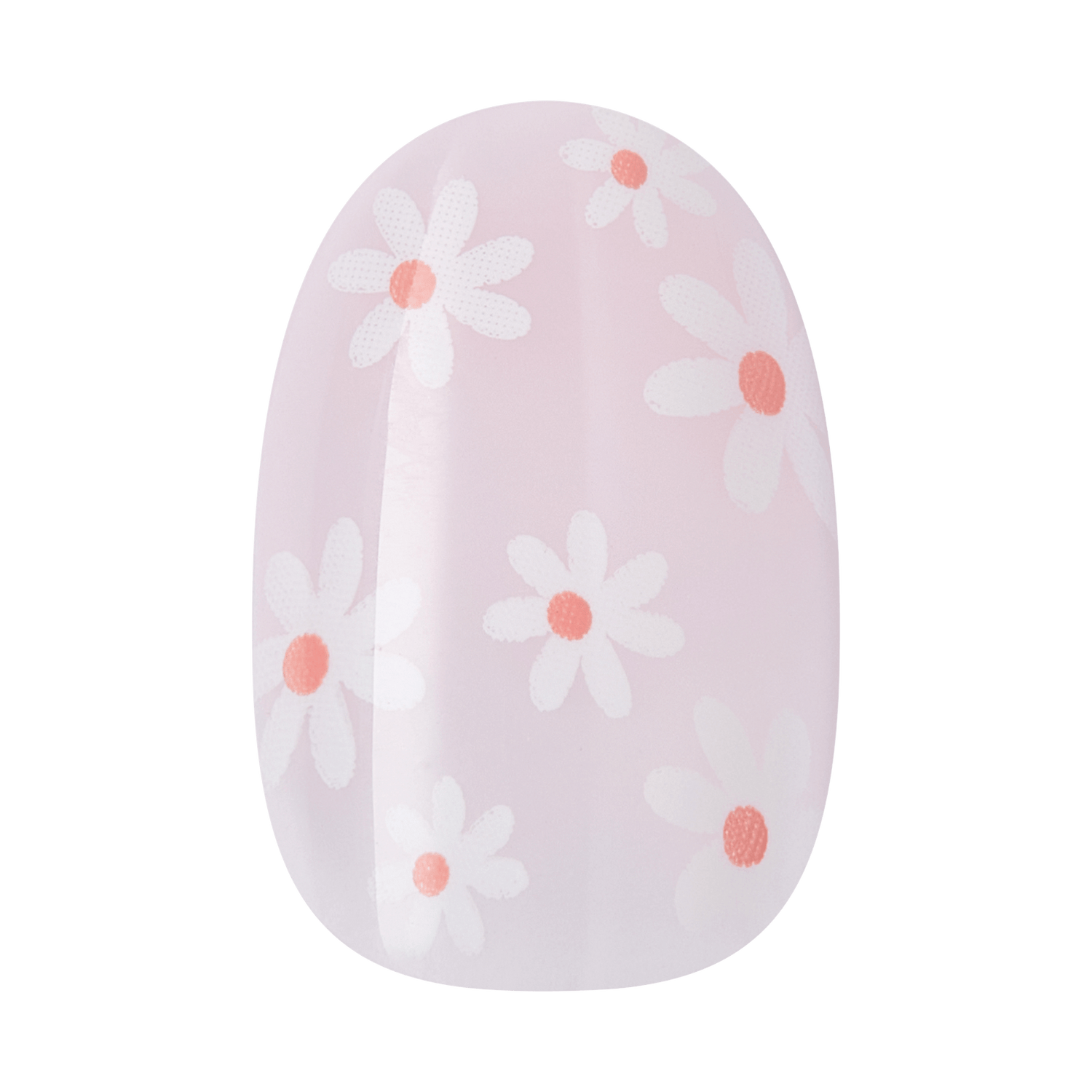 Pink egg with white daisies and coral centers