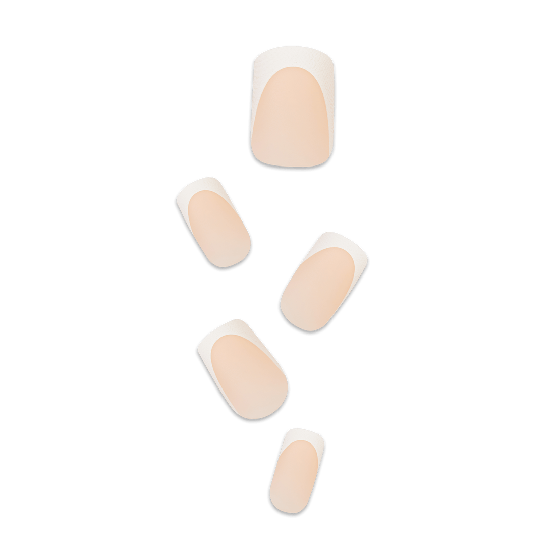 Impress Design No Glue Fake Press On Nails - Twist | French Tips, White, Medium, Squoval, Manicure