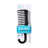 Black dual-sided detangling comb with wide teeth and stainless steel bristles, packaged with blue label stating "2-in-1 Dual-Sided Detangling Comb," anti-static, easy to hang.