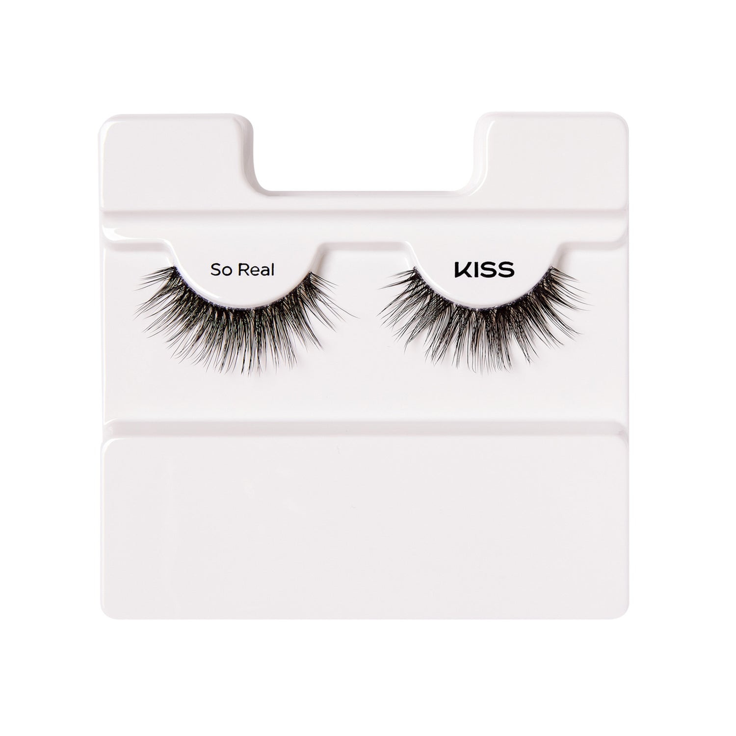 Pair of black false eyelashes, styled \