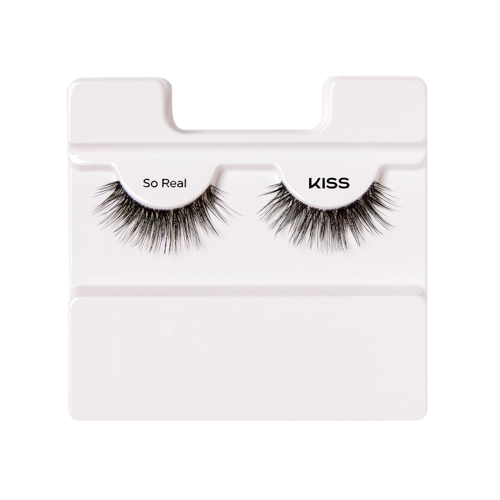 Pair of black false eyelashes, styled \
