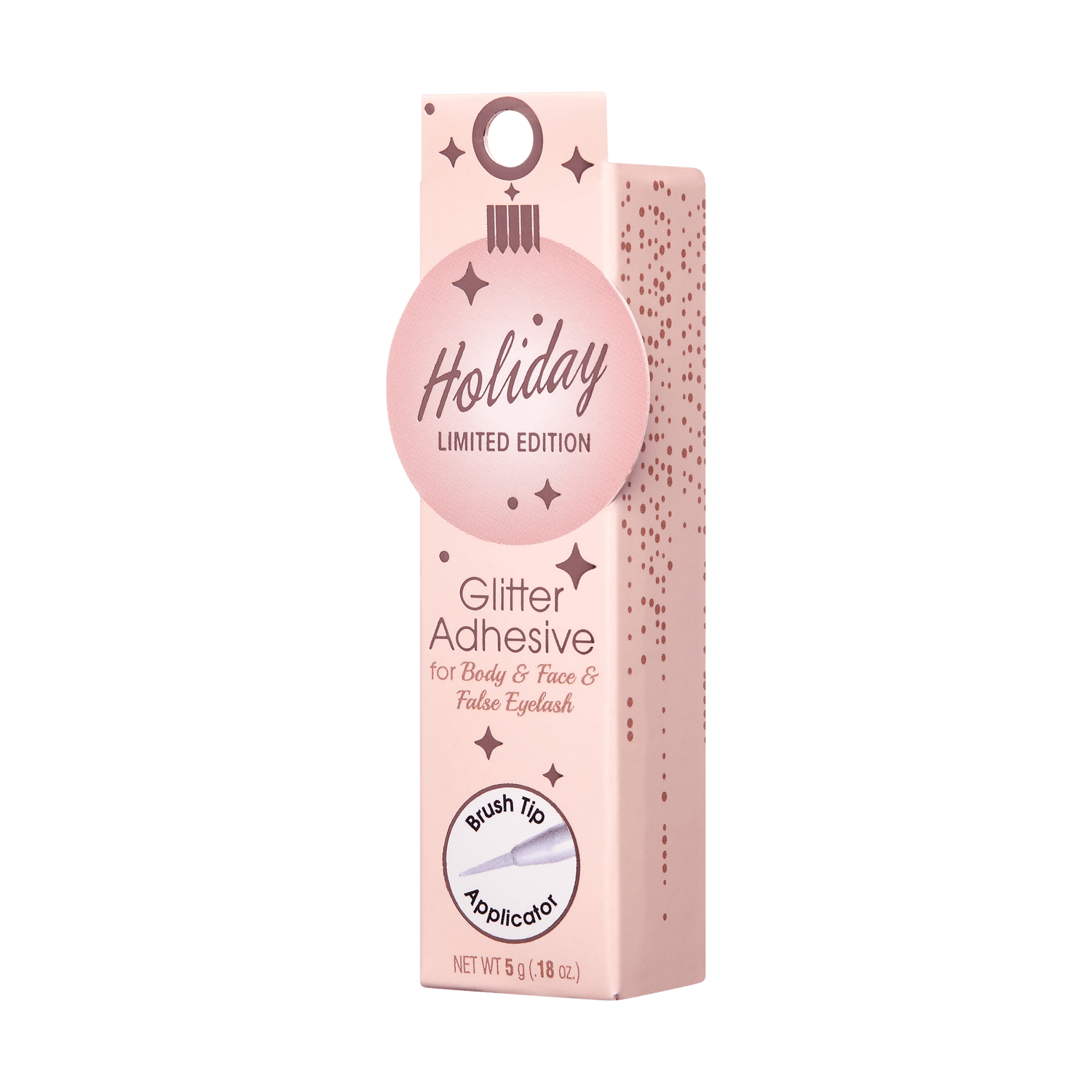 Holiday Limited Edition Glitter Adhesive box with brush tip applicator, 5g