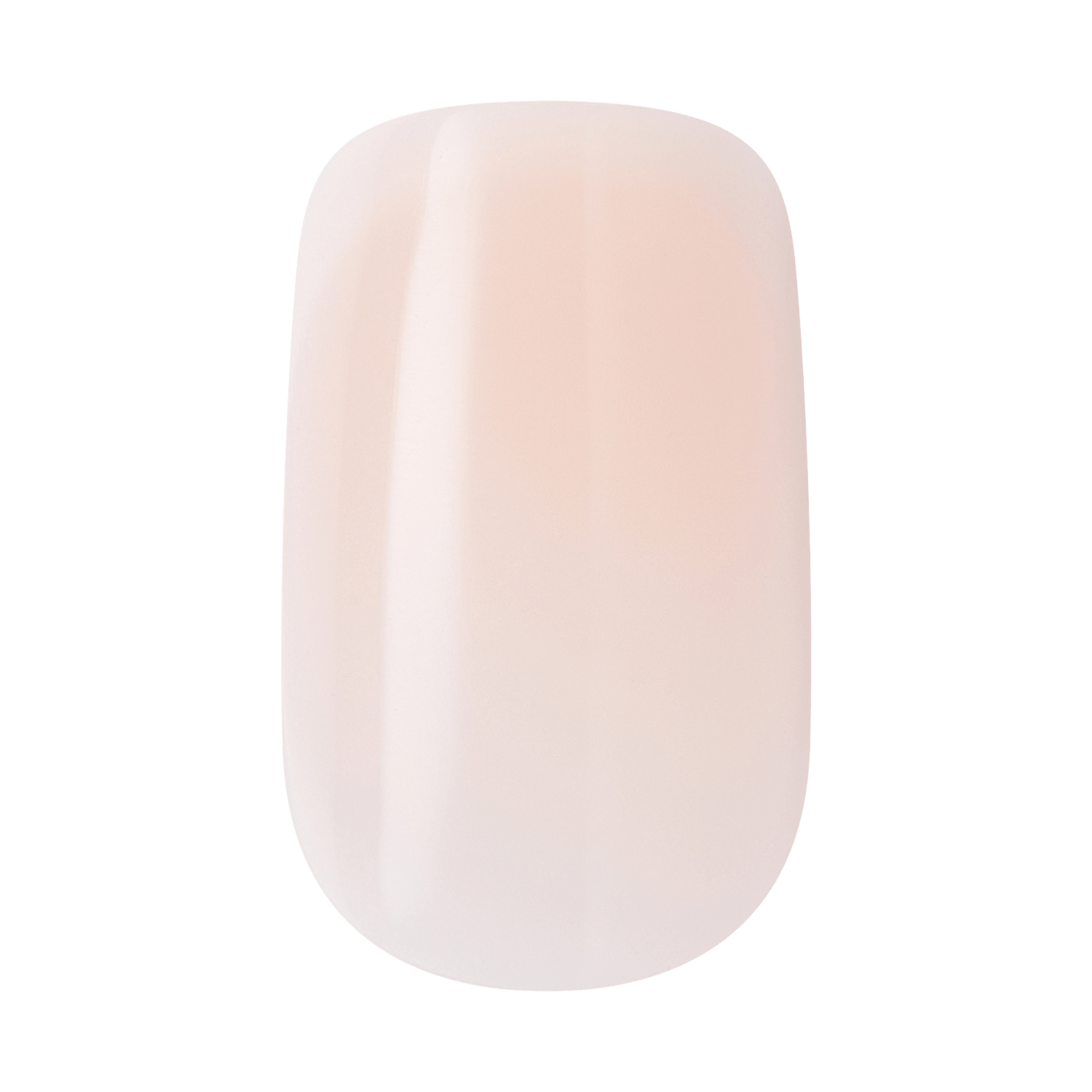 Soft pink rounded rectangular nail polish swatch