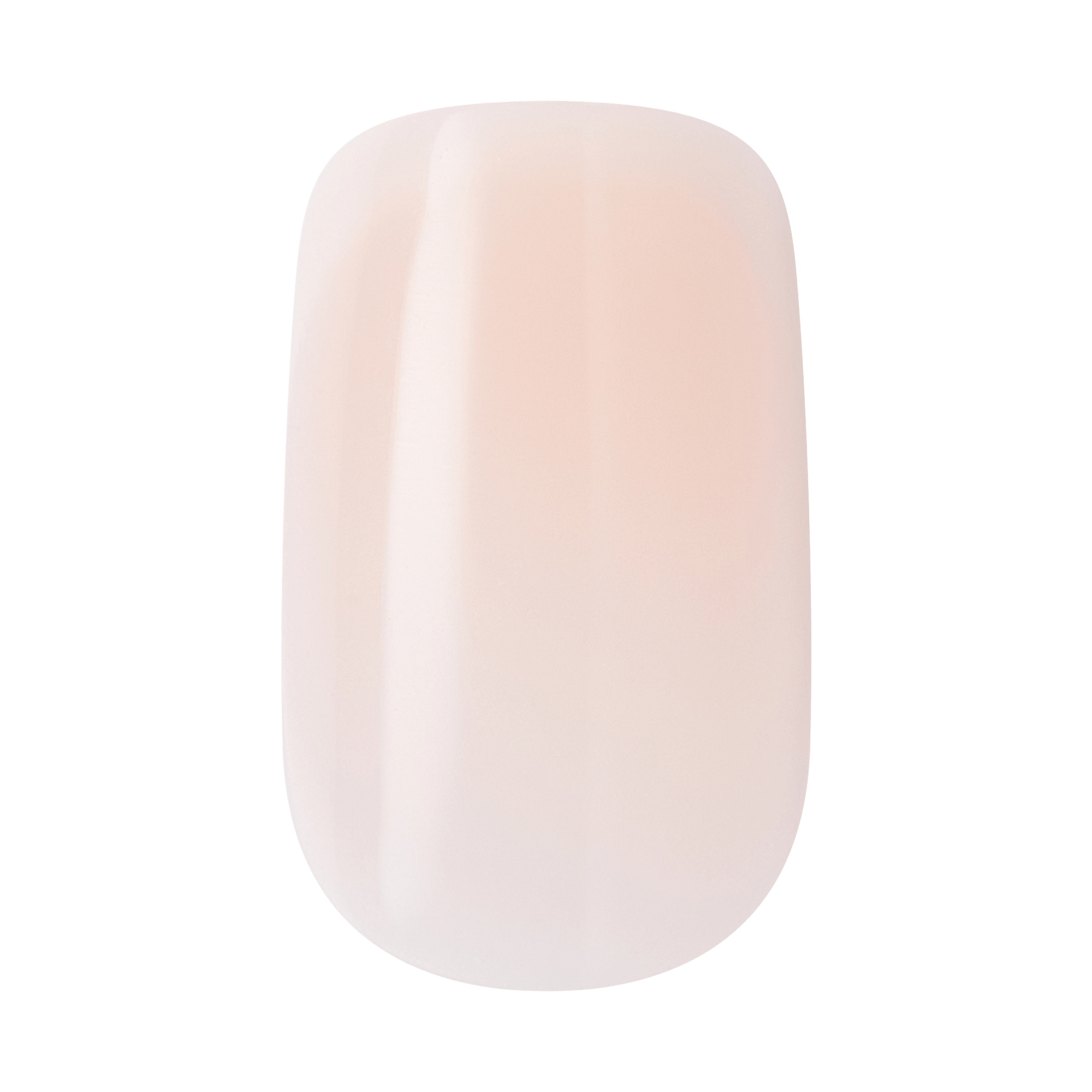 Soft pink rounded rectangular nail polish swatch