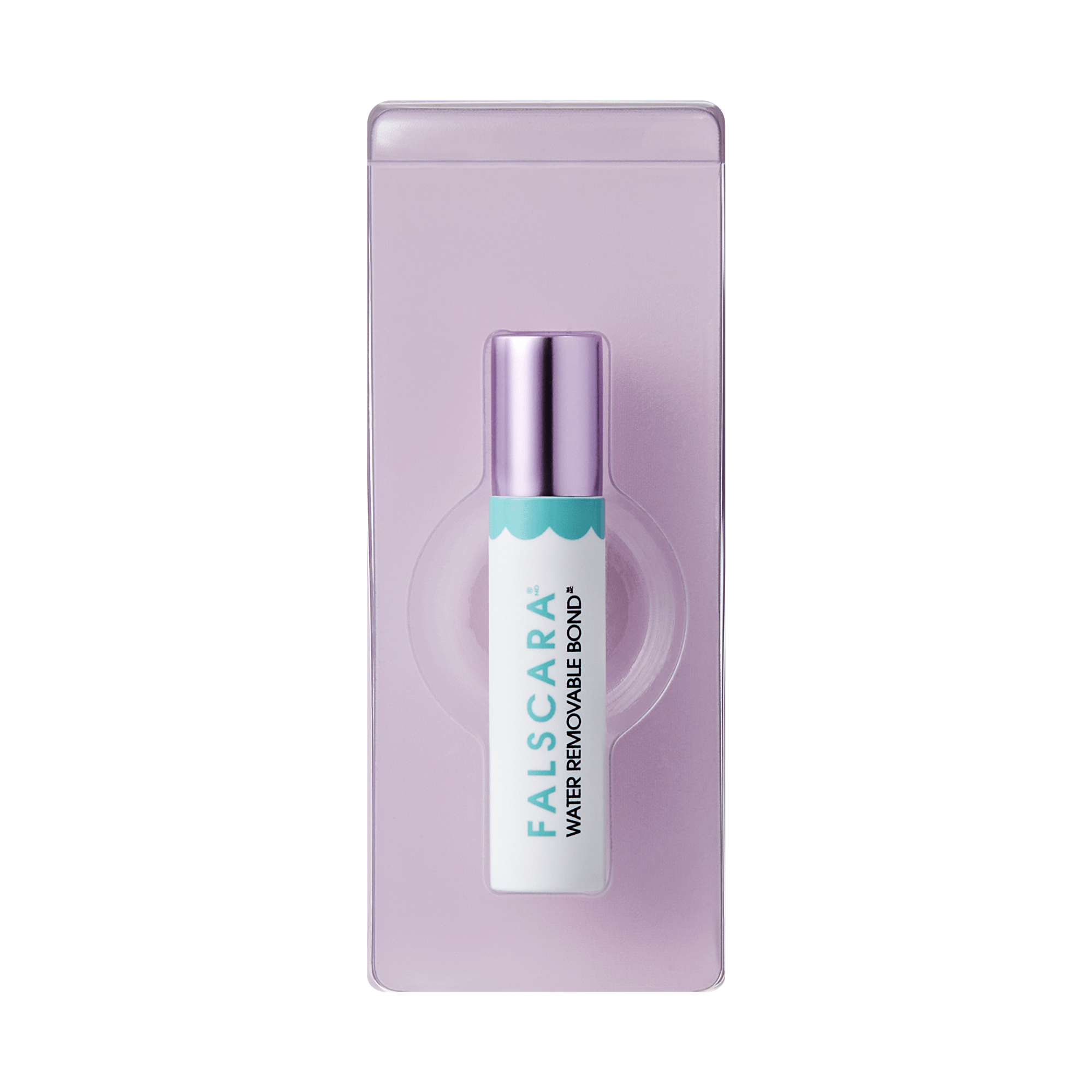Falscara Water Removable Bond in purple packaging with silver cap