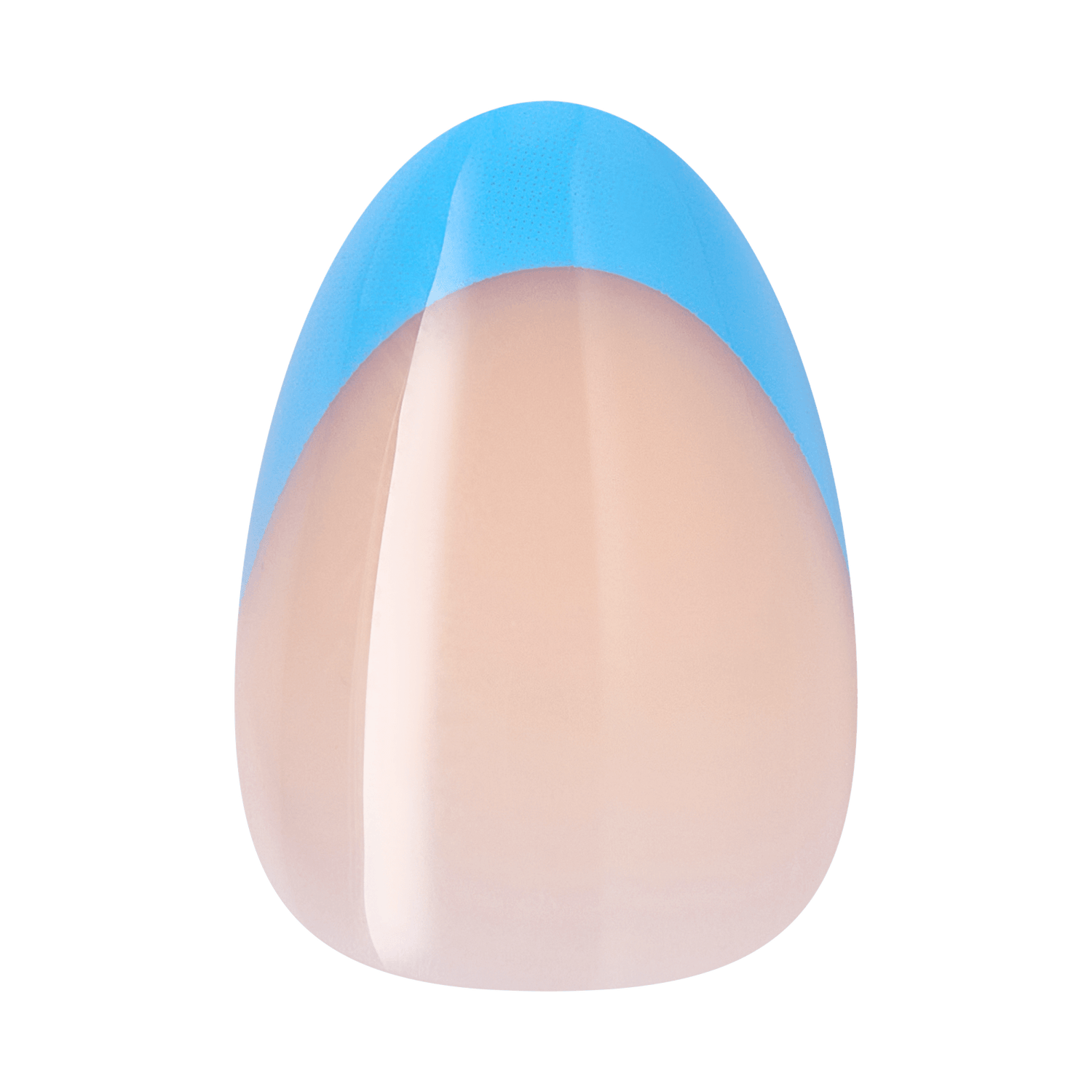 Illustration of a beige egg with blue eggshell breaking at the top