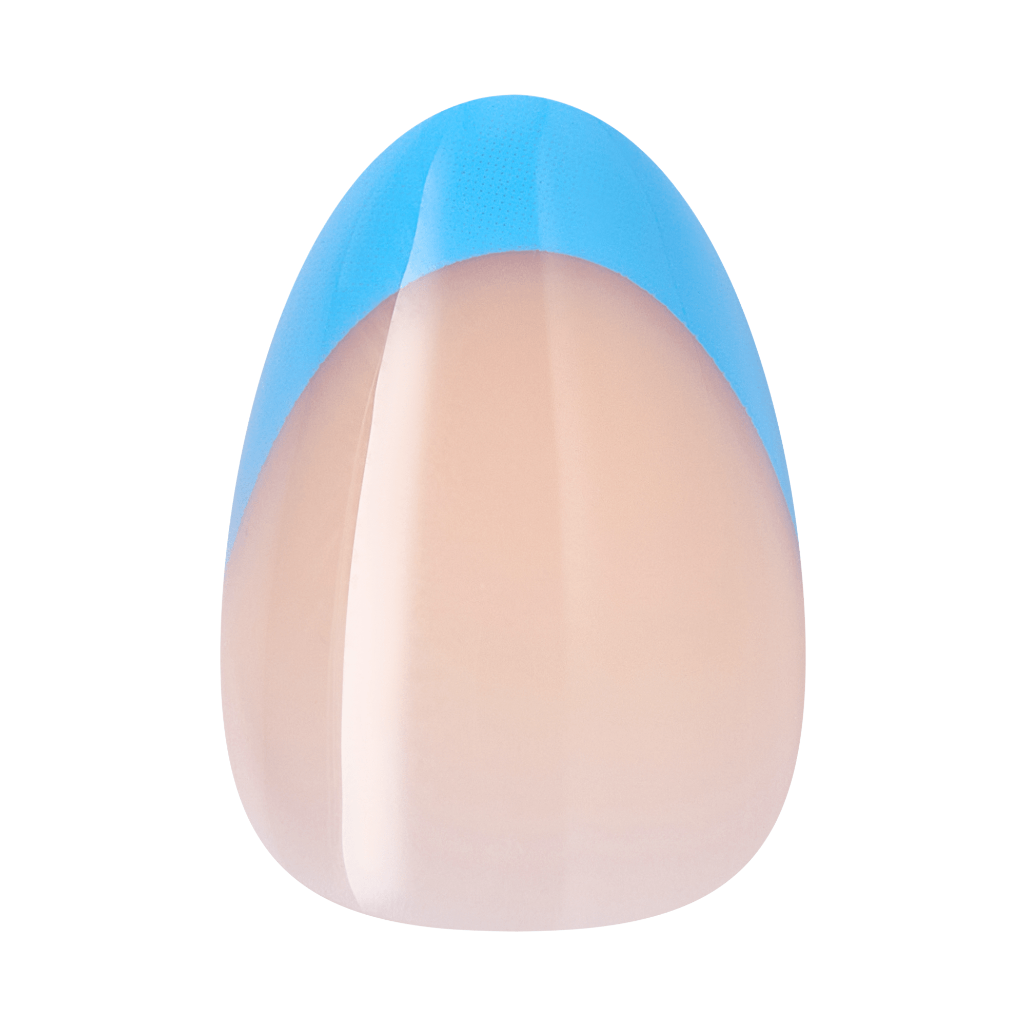 Illustration of a beige egg with blue eggshell breaking at the top