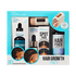 KISS Colors & Care Hair Growth Trio set with scalp fixer, spot fixer serum, hair growth oil, and scalp stimulating applicator. Before and after photos show fuller hair. Claims highlight 90% experienced hair growth.