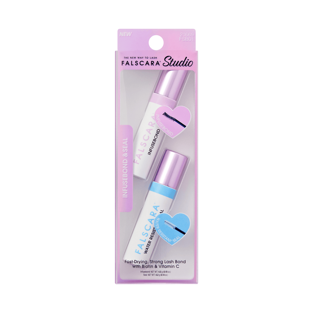 Falsicara Studio lash products with infusebond &amp; seal, water resistant mascara set