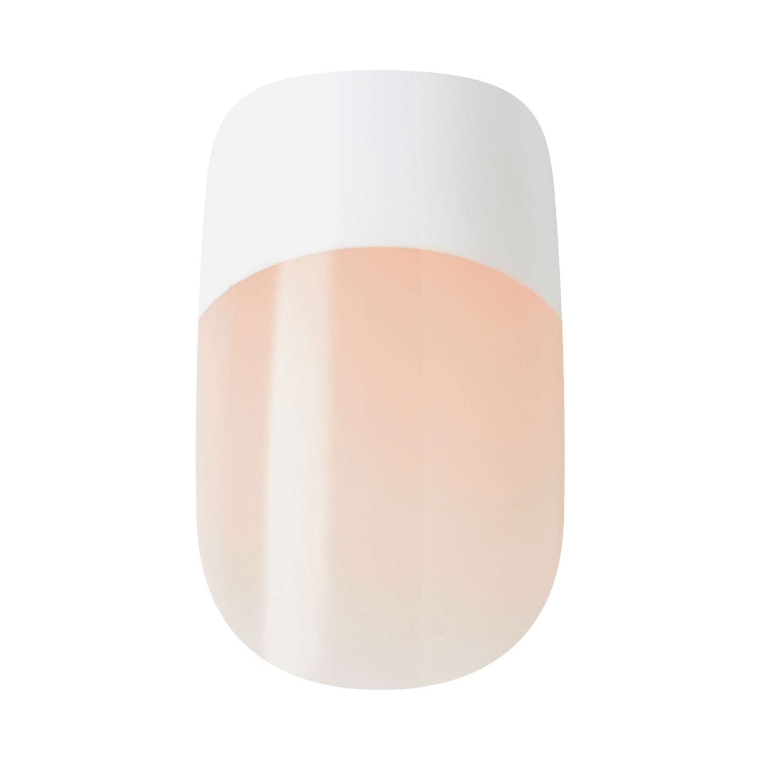 Classic French manicure nail design with white tip and nude base.