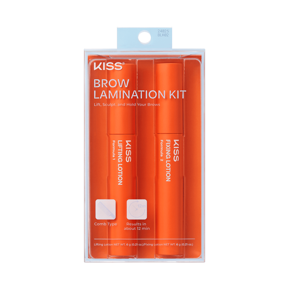 Kiss Brow Lamination Kit | Starter Kit, Lifting &amp; Shaping Lotion, Fixing Serum, Eyebrow Brush
