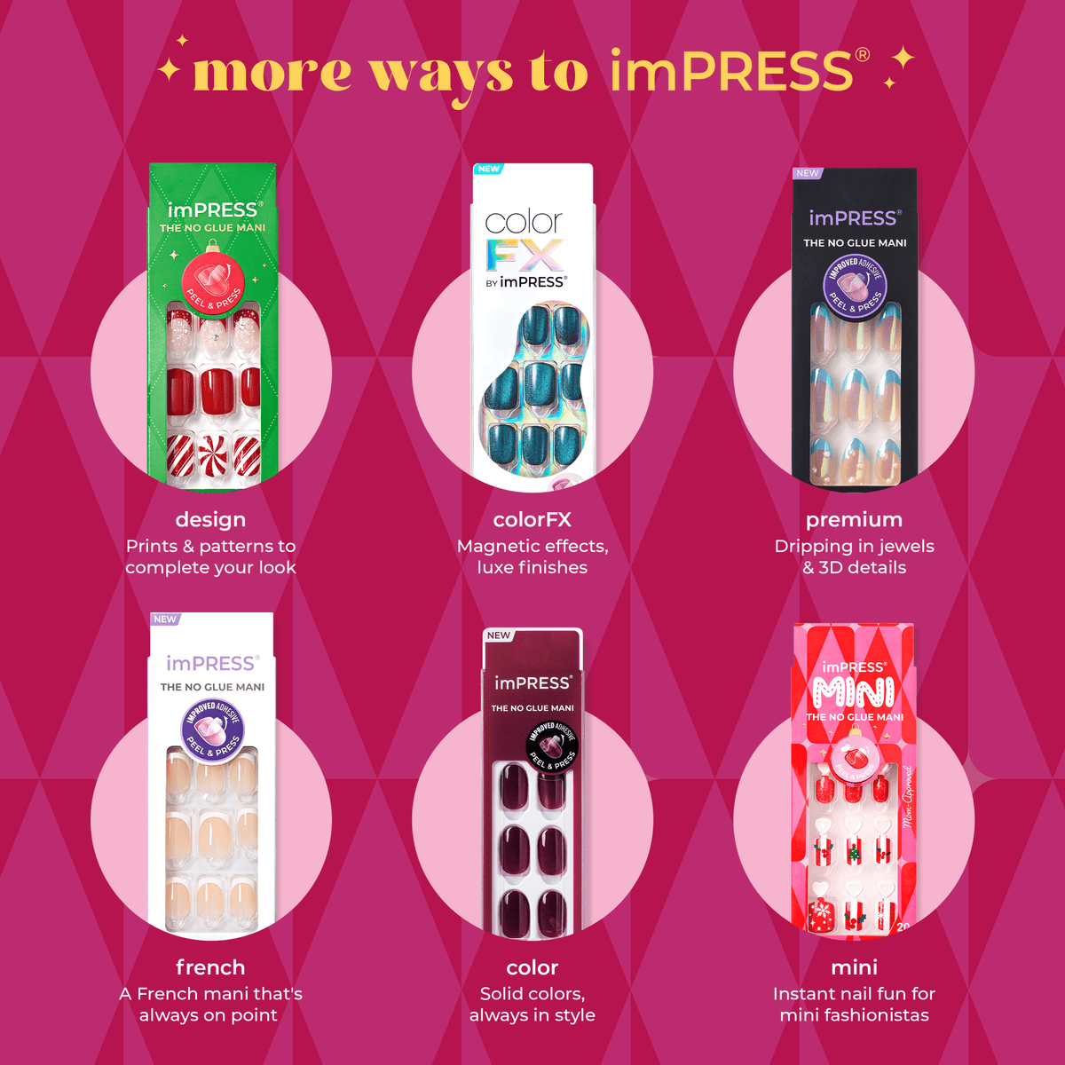 Impress Kids Holiday No Glue Fake Press On Nails - Sugar Cookies | Design, Multicolor, Kids, Squoval, Manicure