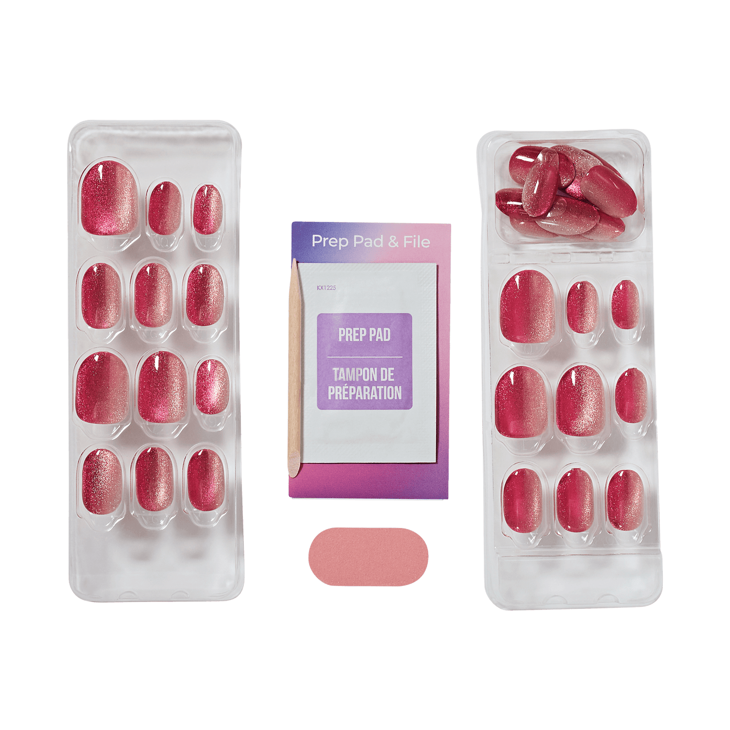 colorFX by Impress No Glue Fake Press On Nails - Walk Out | Solid, Pink, Short, Oval, Manicure
