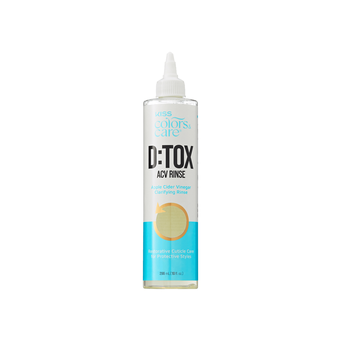 Bottle of D:TOX ACV Rinse on a transparent background