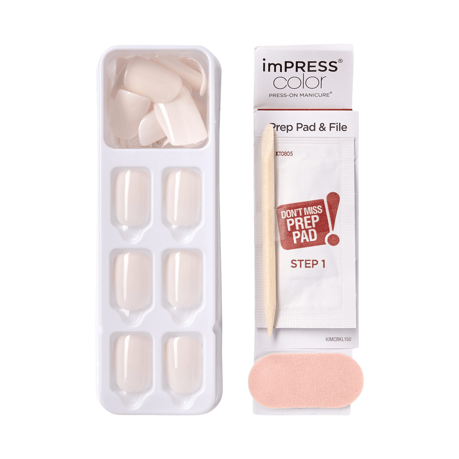 imPRESS Color press-on manicure nails with prep pad and file kit