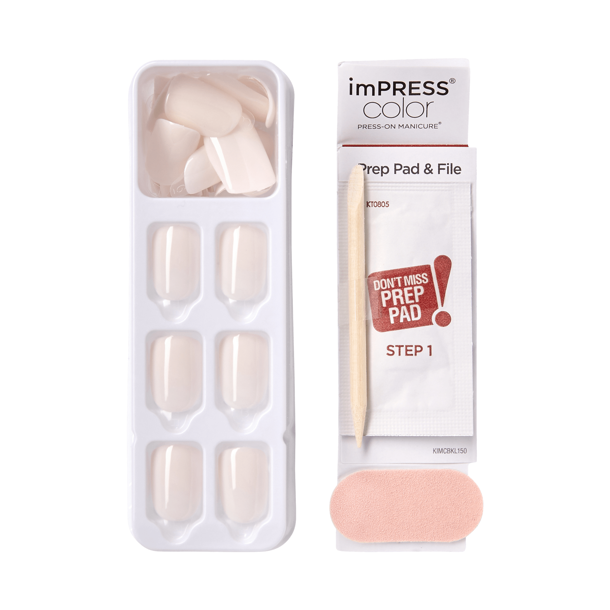 imPRESS Color press-on manicure nails with prep pad and file kit