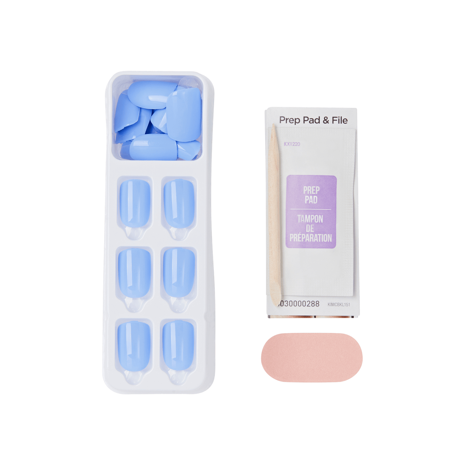 Impress Color No Glue Fake Press On Nails - Baby Why So Blue | Solid, Blue, Short, Squoval, Manicure