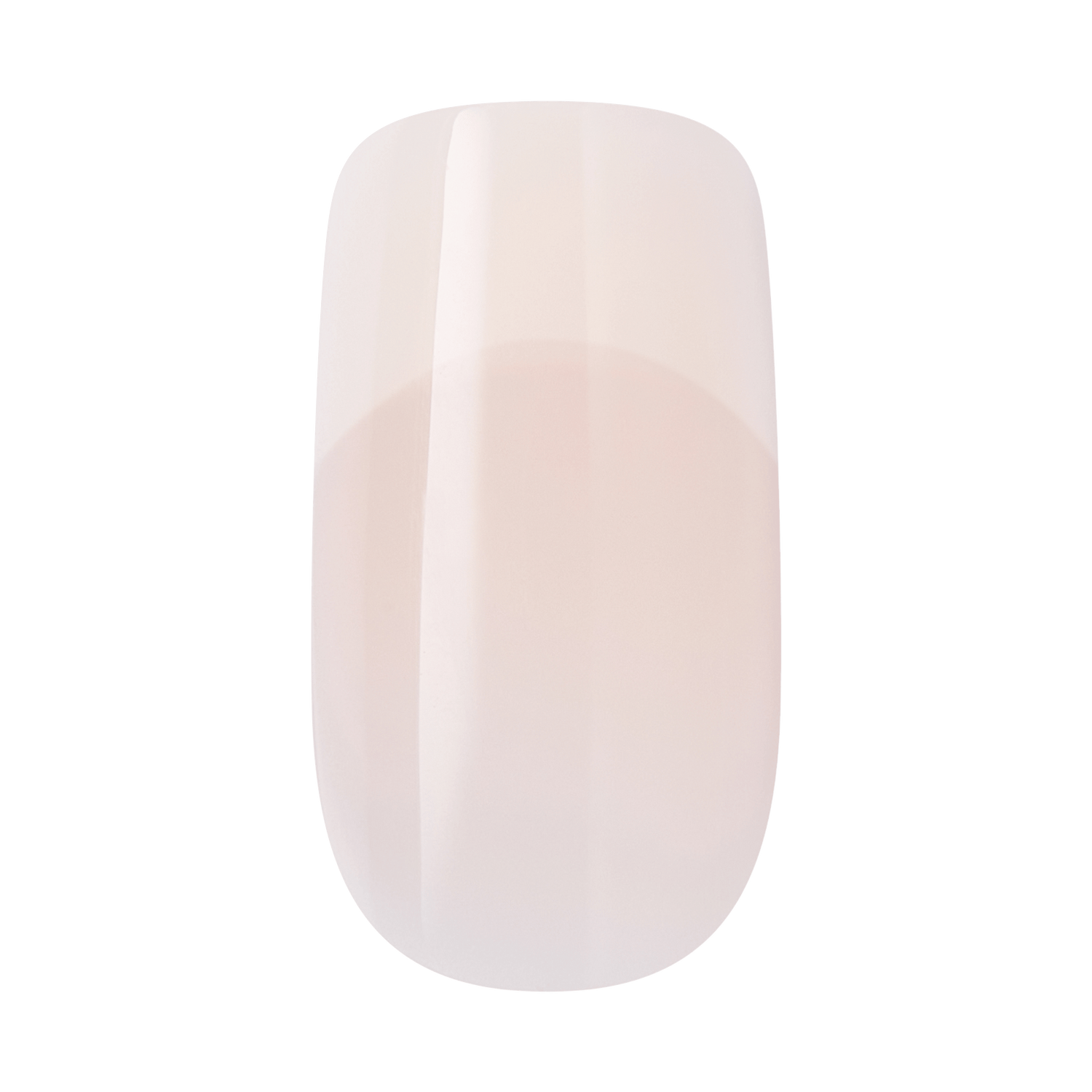 Nude pink gel nail polish swatch on white background