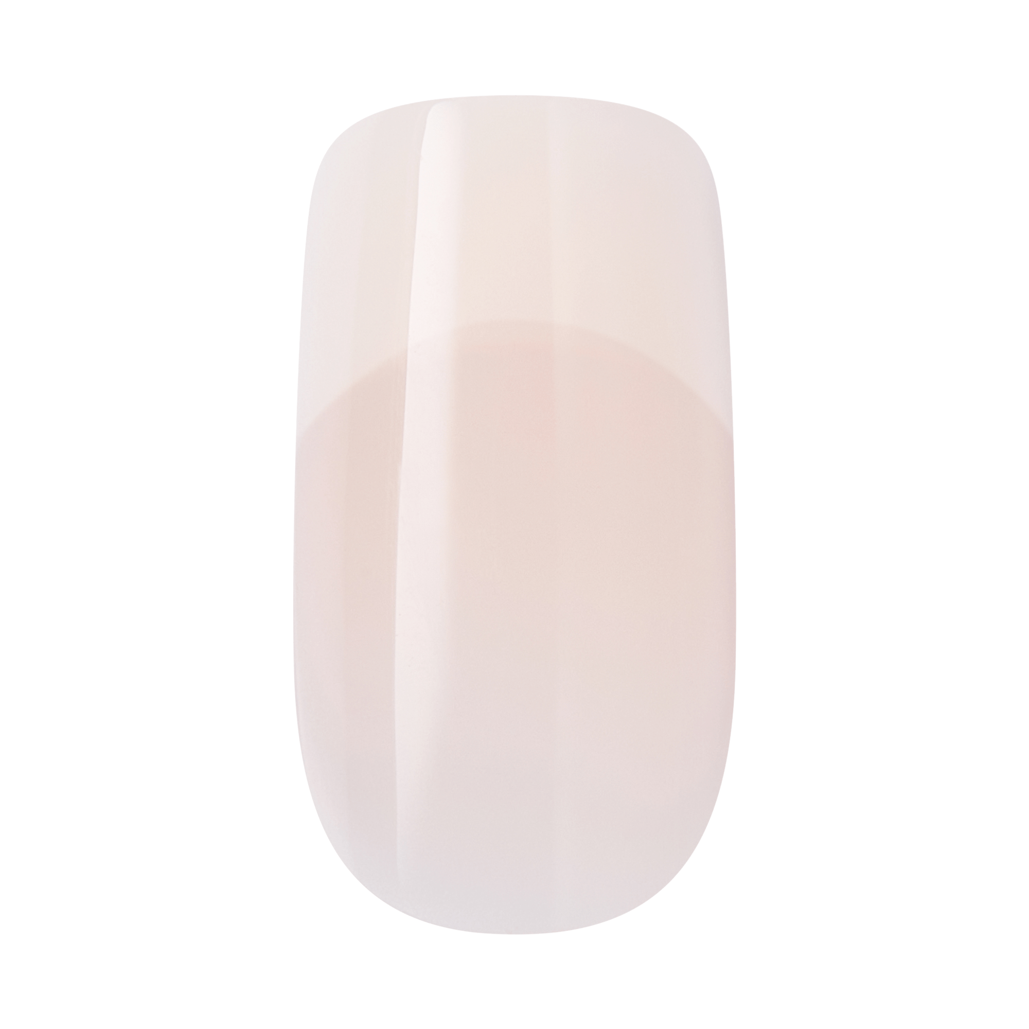 Nude pink gel nail polish swatch on white background