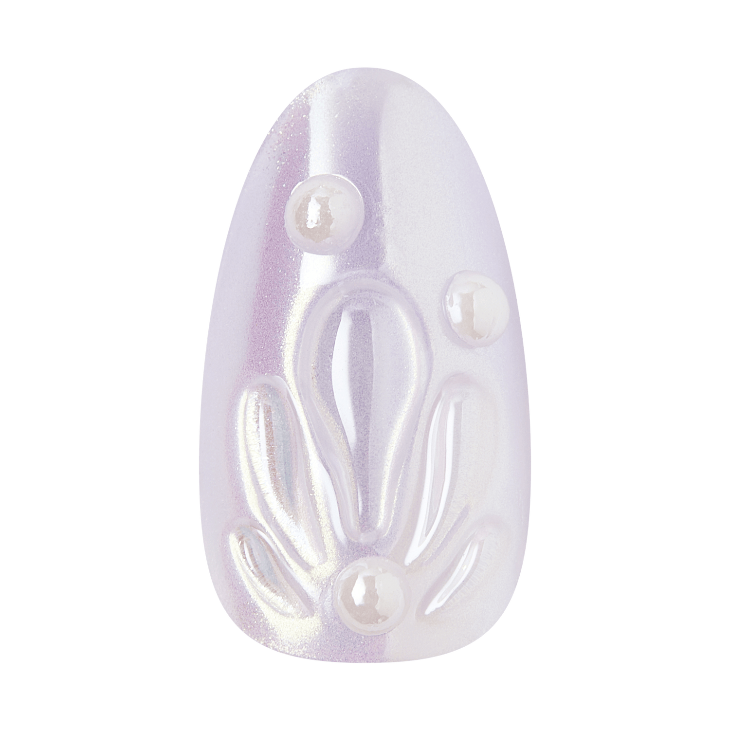 Pearl lavender egg vibrator with three stimulation nodes