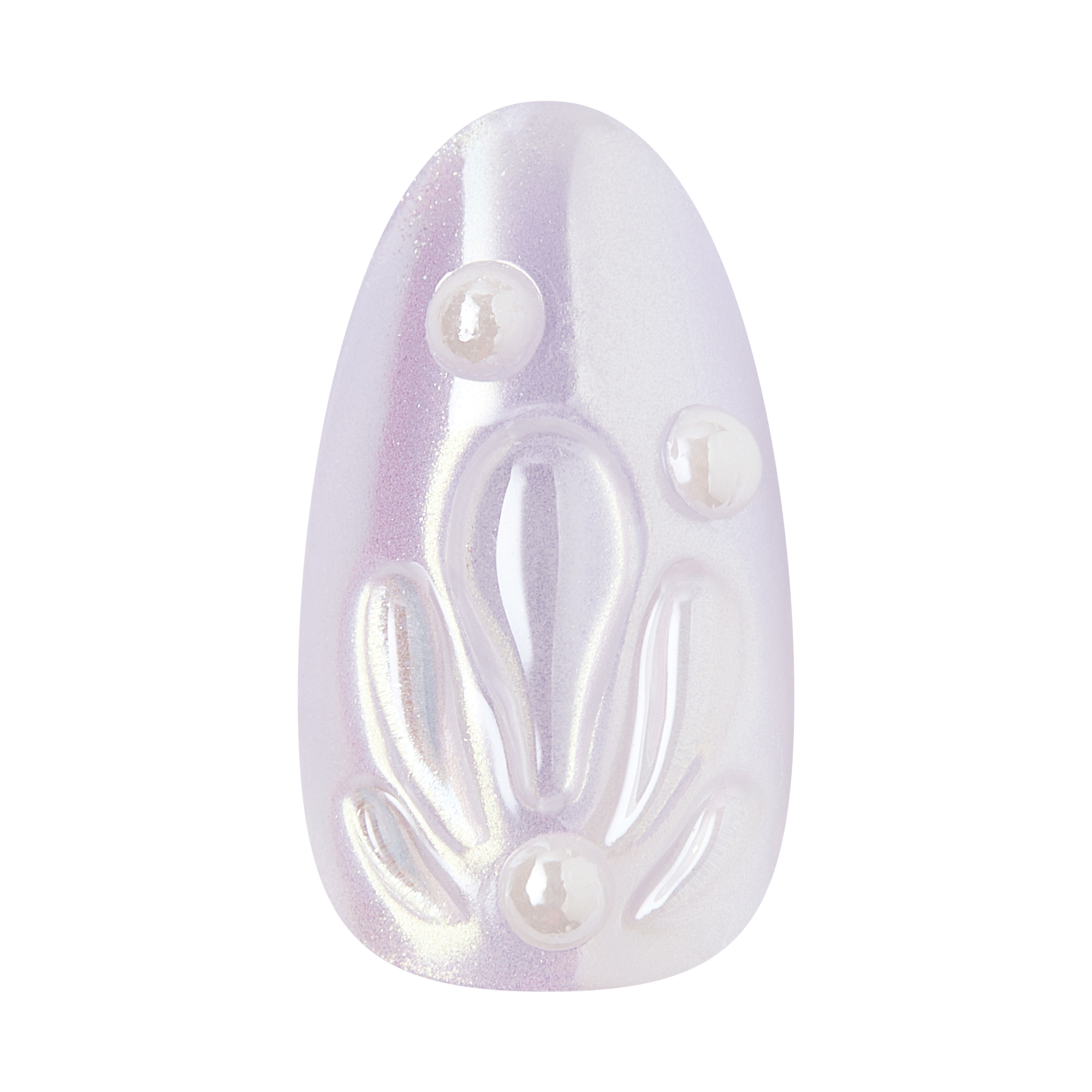 Pearl lavender egg vibrator with three stimulation nodes