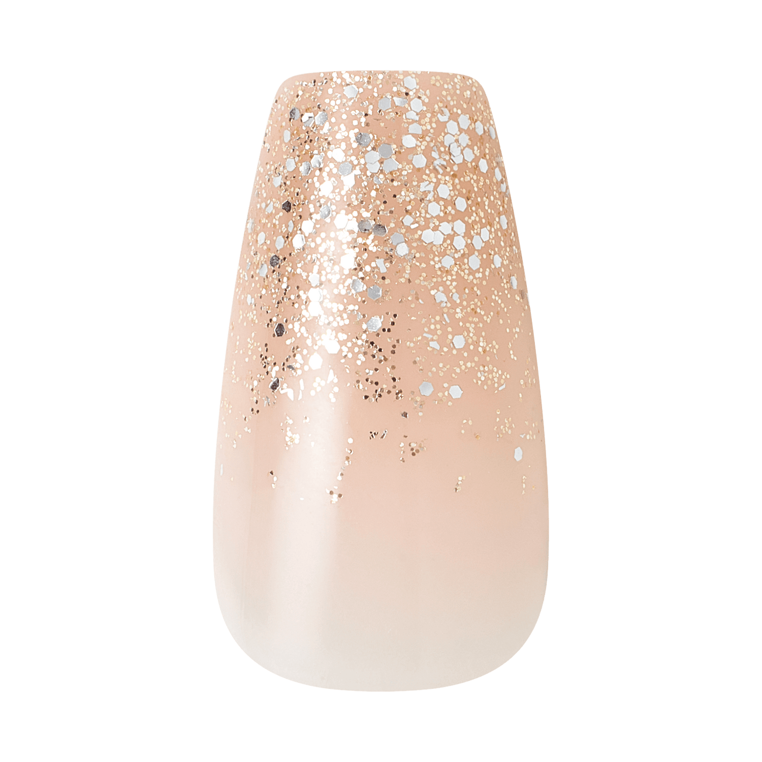 Kiss Glam 3D &amp; Jeweled Press On Fake Glue Nails - Yours | 3D &amp; Jewel Design, Pink, Medium, Coffin