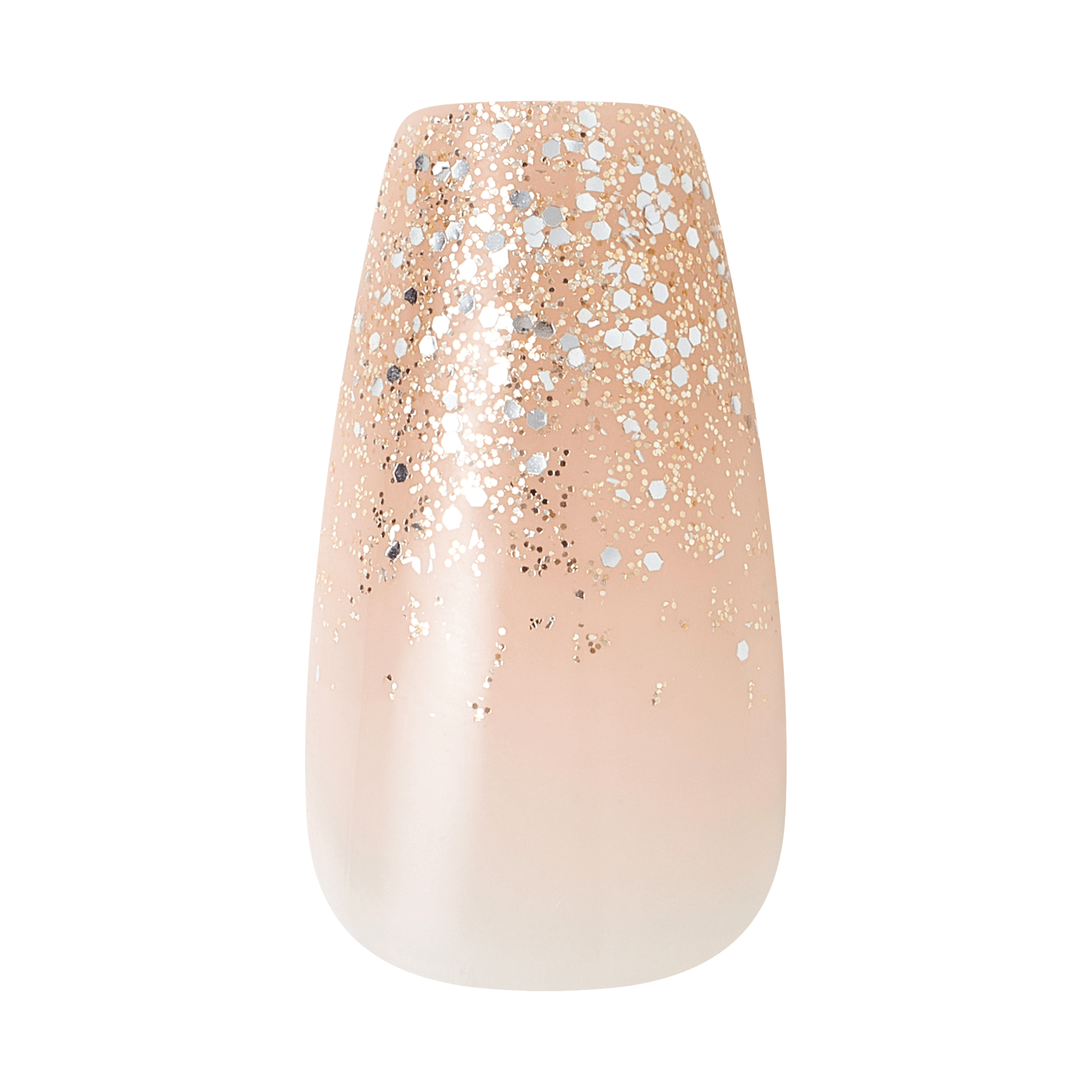 Kiss Glam 3D &amp; Jeweled Press On Fake Glue Nails - Yours | 3D &amp; Jewel Design, Pink, Medium, Coffin