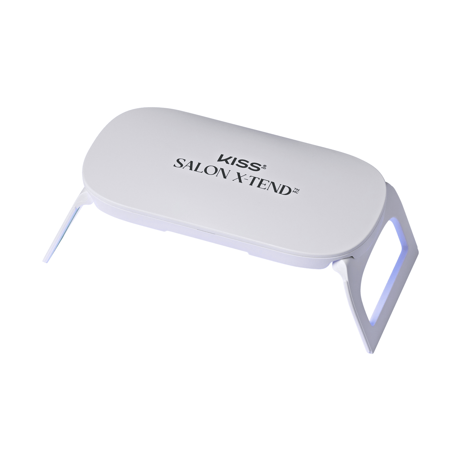 Kiss Salon X-Tend portable nail lamp with blue LED light strips on sides