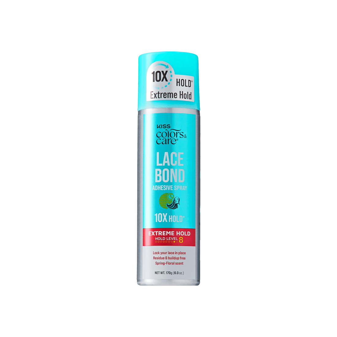 Kiss Colors &amp; Care Lace Bond Adhesive Spray Extreme Hold, 6 oz.