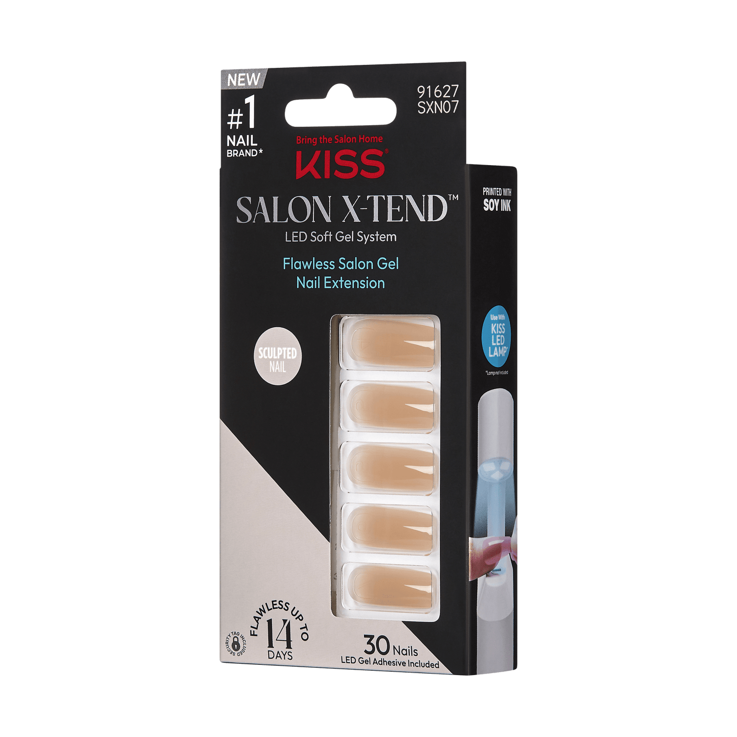 Kiss Salon X-tend Color Press On Gel Nails - Green Apple