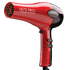 Red and black 1875 Pro Tourmaline Ceramic hair dryer with visible air vents, two control switches for heat and speed settings, and brand name \
