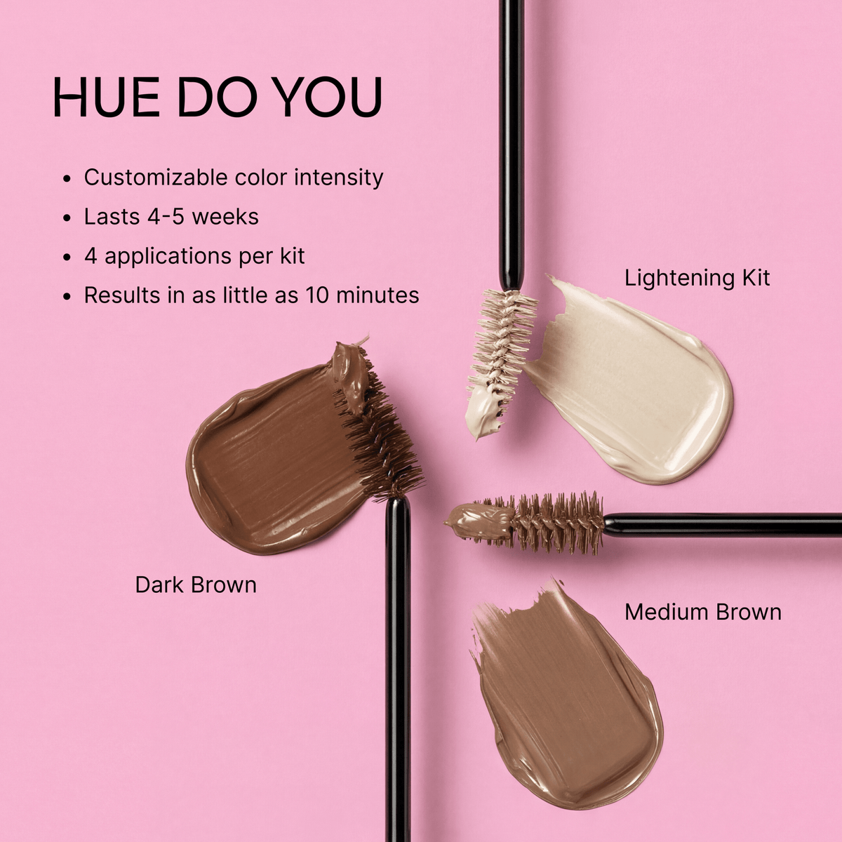 Kiss Lightening Cream Kit - Blonde | Starter Kit,  8 Pre-Measured Pouches, Eyebrow Brush