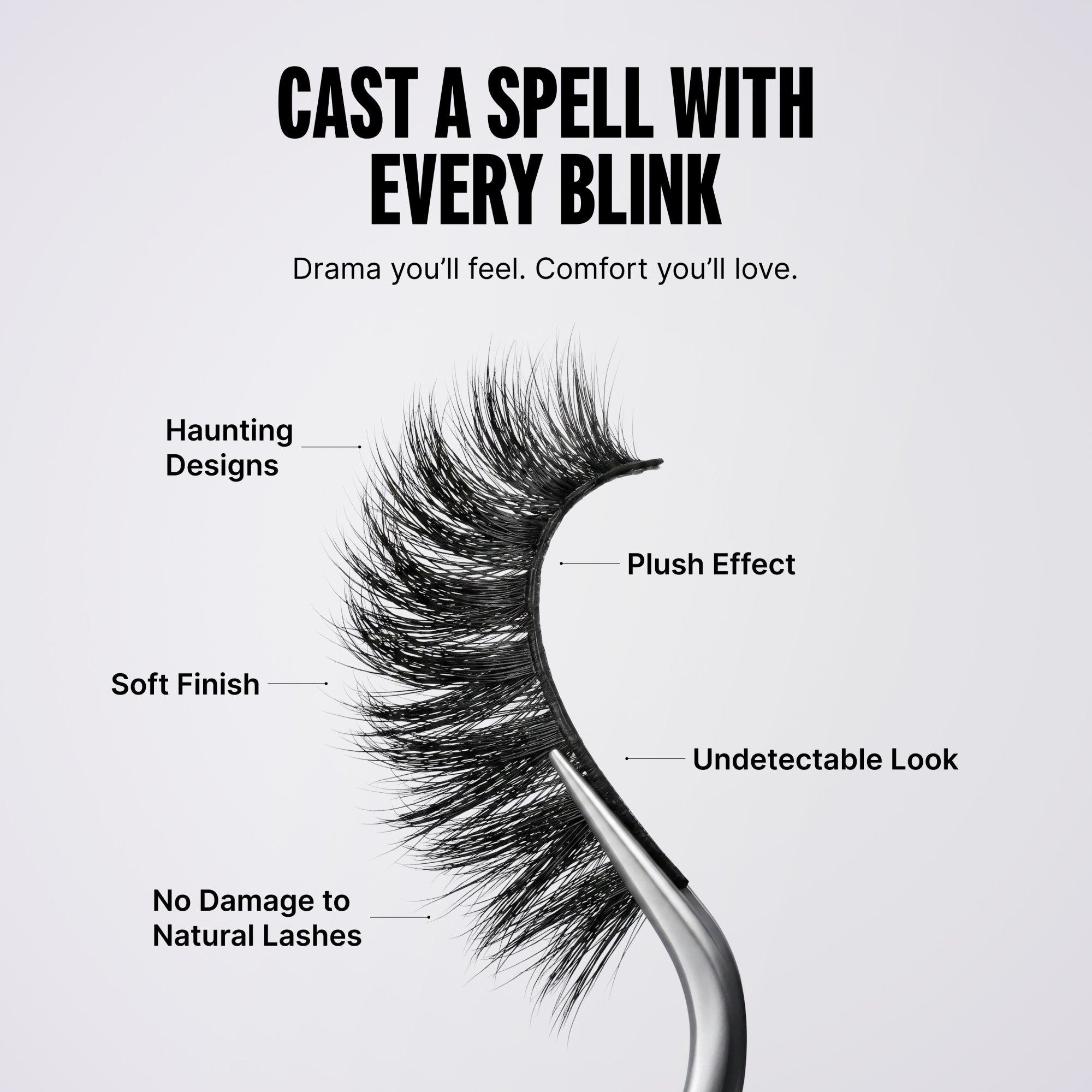 Kiss Hyper Glam Halloween False Eyelashes - Main Character | 1 Pair, Strip Lashes, 12mm