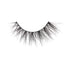 Single black false eyelash with a wispy, spiky design and varying lengths on a white background, no packaging or text visible.