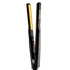Black and gold KISS Tourmaline Ceramic Flat Iron, 1/2 inch plates, shown open with on/off switch visible, sleek ergonomic design.