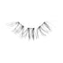 Delicate pair of black wispy false eyelash sections arranged in a fan shape on a white background, showing natural sparse styling.
