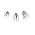 Three sets of KISS Lash Couture Venus faux lash extensions, each featuring thin, long black individual lash strands fanned out, shown against a white background.