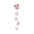 Illustration of pink toenails with red cherries on a transparent background