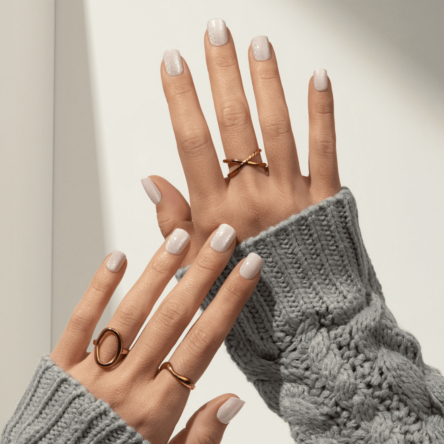 colorFX by Impress No Glue Fake Press On Nails - Rebel | Solid, White, Short, Squoval, Manicure