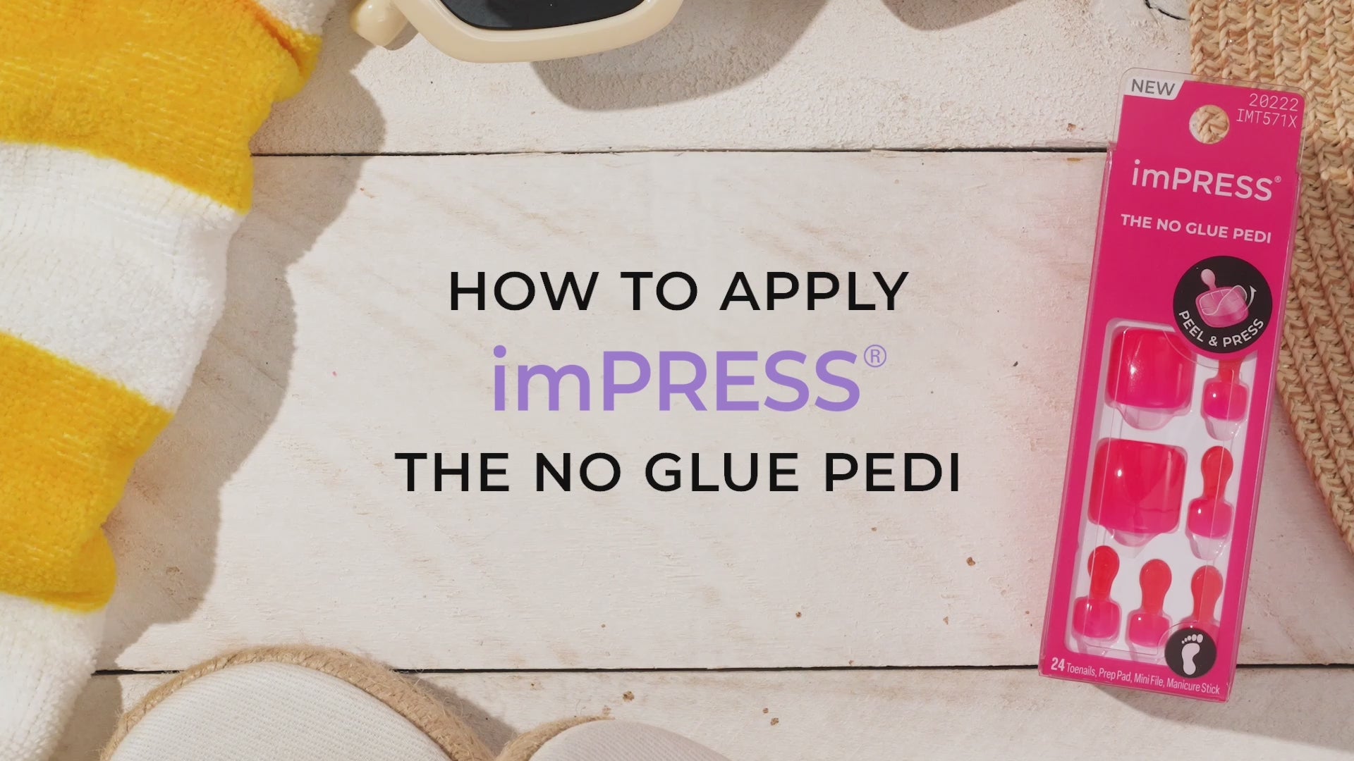 Impress Color Press On Pedicure - Feel The Beat