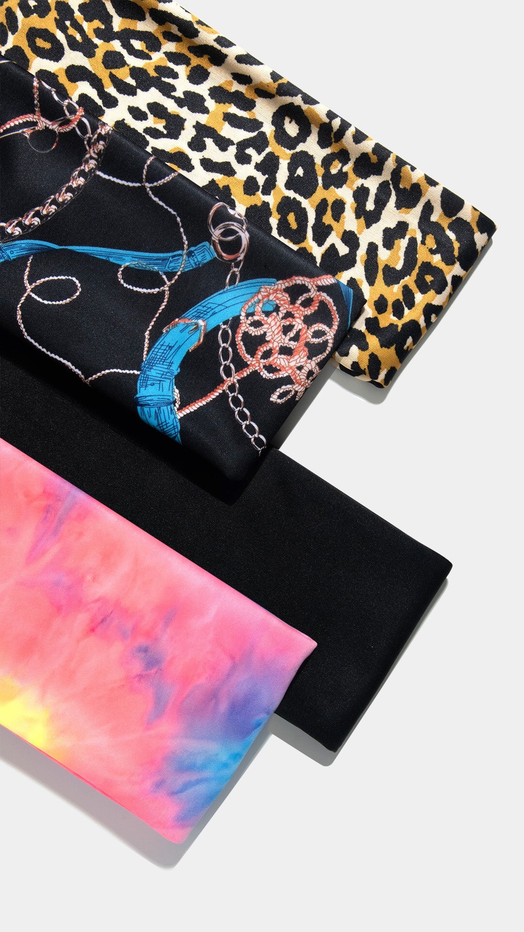 Kiss Colors &amp; Care Soft Satin Wrap Scarf - Tie Dye