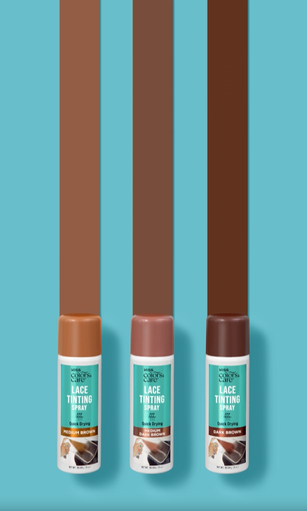 Kiss Colors &amp; Care Lace Tinting Spray – Medium Brown