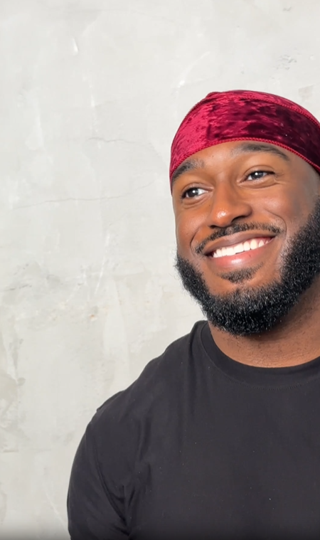 Kiss Colors &amp; Care Power Wave Velvet Luxe Durag, Burgundy