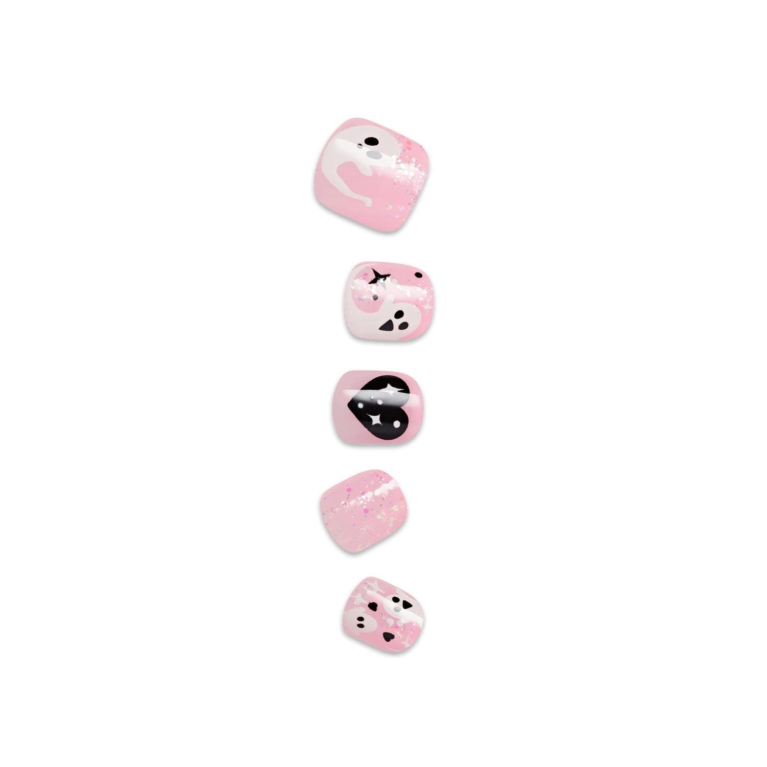Impress Kids Halloween No Glue Fake Press On Nails - Magic Story | Design, Pink, Kids, Squoval, Glow In The Dark, Manicure
